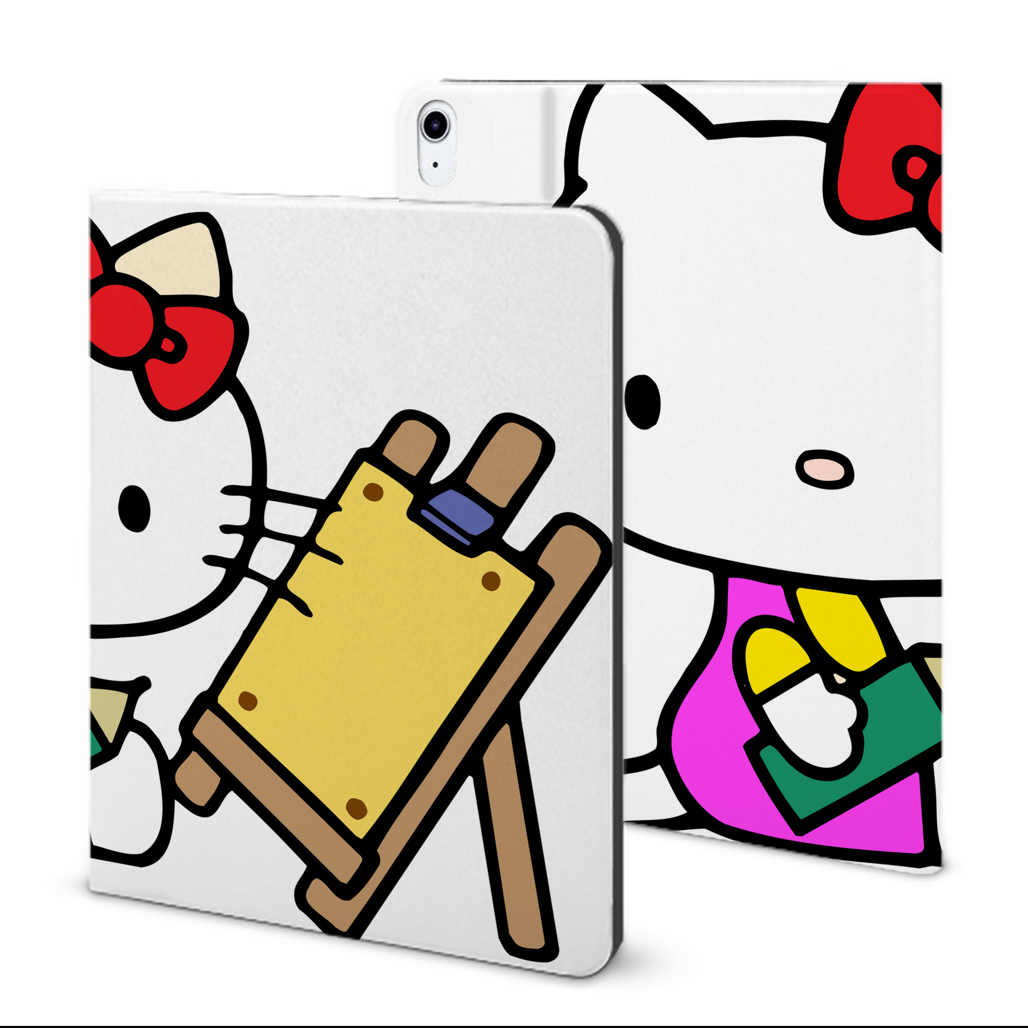 （画像用） Hello Kitty ハローキティ IPad ケース ブック型 PUレザー TPU 耐衝撃 軽量 薄型 ペン収納なし 全面保護 IPad 各モデル対応